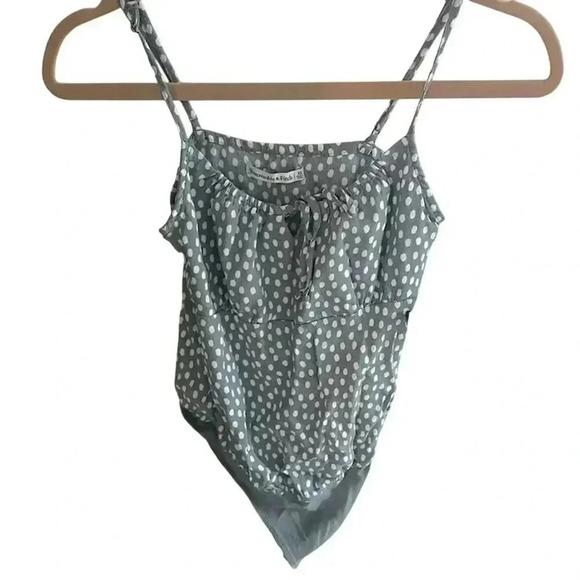 Abercrombie & Fitch Womens XS Polka Dot Bodysuit Blouse‎ Multicolor - Picture 2 of 4